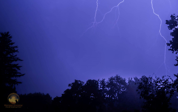 Lightning over North Kingstown, RI copyright ronaldzinconephotography