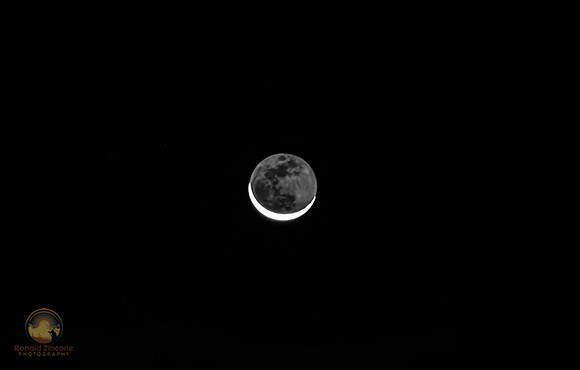Crescent Moon and Earthshine copyright ronaldzinconephotography