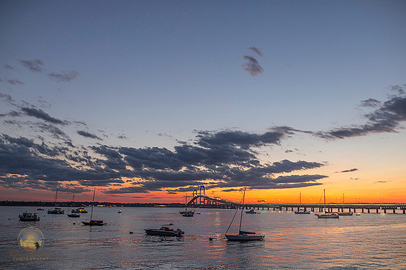 Sunset over Newport Harbor copyright ronaldzinconephotography