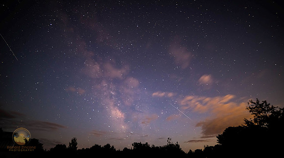 summer Milky Way with Perseid meteor and satellite frosty drew copyright ronaldzinconephotography