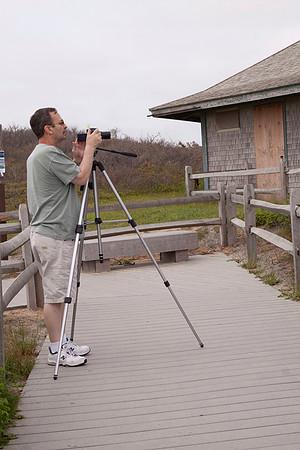Student at his camera