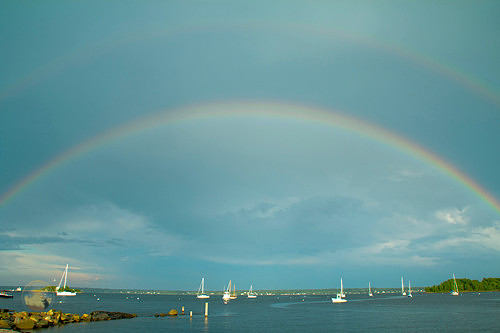 Double rainbow, Hamilton Beach, NK copyright ronaldzinconephotography