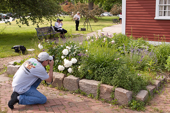 Student photographing on field trip