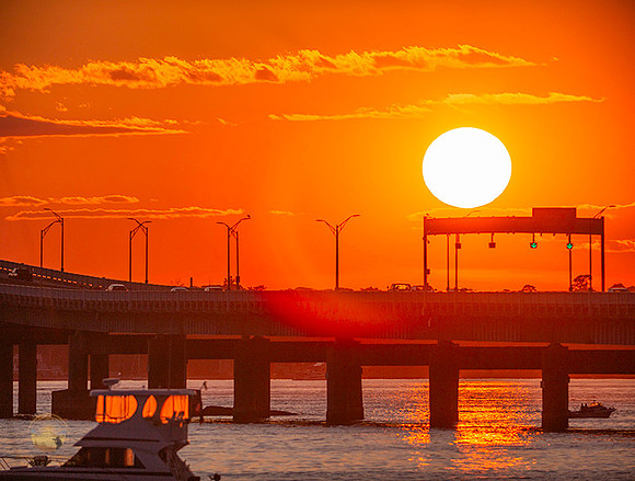 Sunset over Newport Harbor copyright ronaldzinconephotography