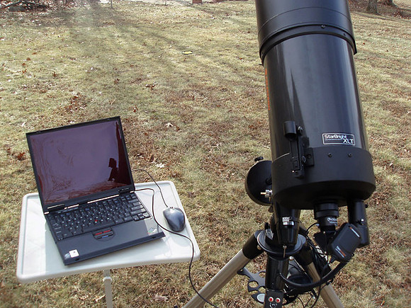 Close up view of setup