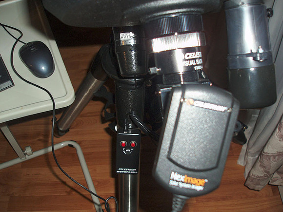 Close up of planetary webcam
