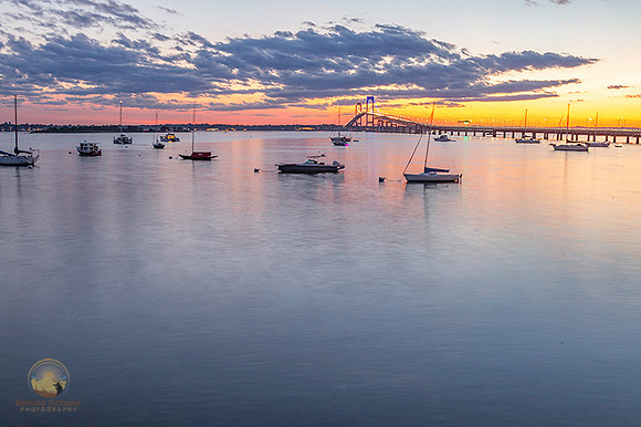 Sunset over Newport Harbor copyright ronaldzinconephotography