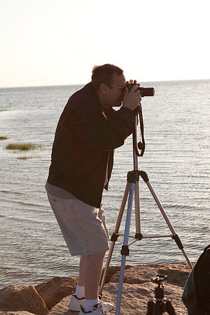 Student on location at Rock Harbor, Orleans, MA